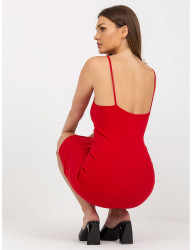 červené priliehavé šaty W6088 #4