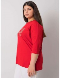 červené tričko elena s nápismi fine yourself Y9906 #3