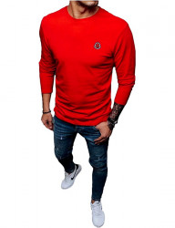 červené tričko s dlhým rukávom W4340