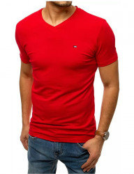 červené tričko s drobnou výšivkou W5159 #1