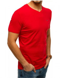 červené tričko s drobnou výšivkou W5159 #2