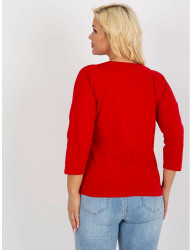 červené tričko s potlačou s kamienkami W8657 #1