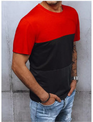 červeno-čierne pánske tričko W4537 #1