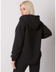 čierna dámska mikina na zips s kapucňou Y9885 #1