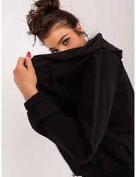 čierna mikina na zips B3522 #3