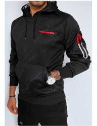 čierna mikina s kapucňou B2017 #1