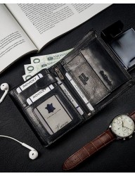 čierna pánska peňaženka rovicky Y8520 #4