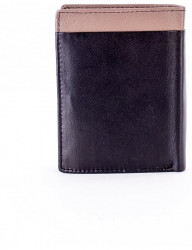čierna pánska peňaženka s béžovým okrajom N8944 #1