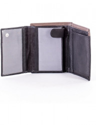 čierna pánska peňaženka s béžovým okrajom N8944 #4