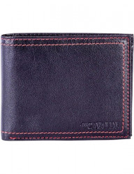 čierna pánska peňaženka s červeným prešívaním N6793