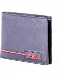 čierna pánska peňaženka s červeným pruhom N6847 #3