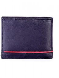 čierna pánska peňaženka s červeným pruhom N6847 #4