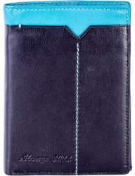 čierna pánska peňaženka s modrým okrajom N6785