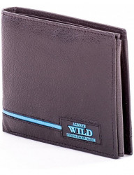 čierna pánska peňaženka s modrým pruhom N6749 #3