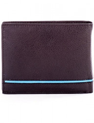 čierna pánska peňaženka s modrým pruhom N6749 #4