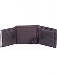čierna pánska peňaženka s modrým pruhom N6749 #5