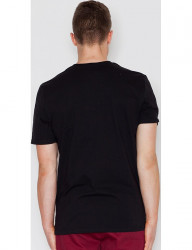 čierne bavlnené tričko N4837 #1