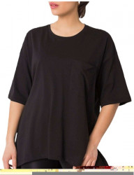čierne dámske oversize tričko Y2104