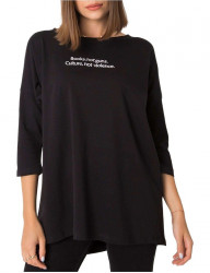 čierne dámske tričko s nápisom Y6710