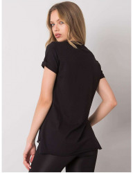 čierne dámske tričko s potlačou Y5163 #1