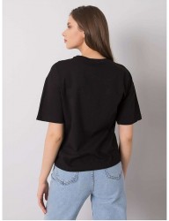 čierne dámske tričko s retiazkou N9562 #1
