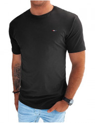 čierne pánske basic tričko W9925