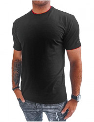čierne pánske jednofarebné tričko B0460