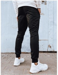 čierne pánske tepláky s vreckami na zips B4149 #1