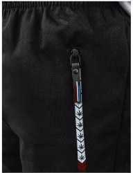 čierne pánske tepláky s vreckami na zips B4149 #3