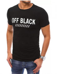 čierne pánske tričko off-black W3682 #2
