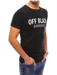 čierne pánske tričko off-black W3682 #3