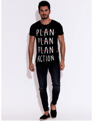 čierne pánske tričko s nápisom plan Y3279 #2