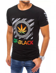 čierne pánske tričko s potlačou of-black W3680 #1