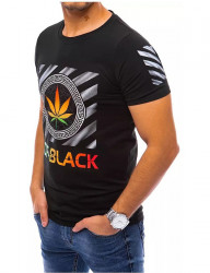čierne pánske tričko s potlačou of-black W3680 #2