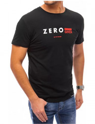čierne pánske tričko s potlačou zero W3673 #1