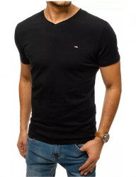 čierne tričko s drobnou výšivkou W5162 #1