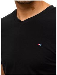 čierne tričko s drobnou výšivkou W5162 #3
