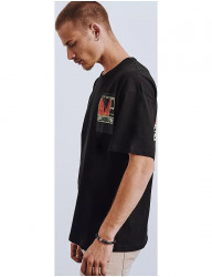 čierne tričko s potlačami Y5116 #2
