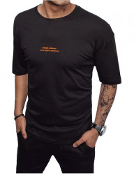 čierne tričko s potlačou na chrbte W5463