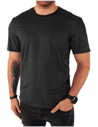 čierne vzorované pánske tričko B4124