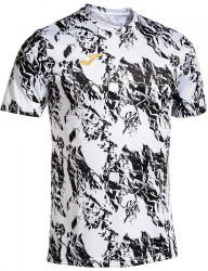 čierno-biele vzorované funkčné tričko joma lion short sleeve tee B3189
