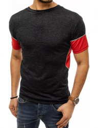 čierno-červené športové tričko N9962