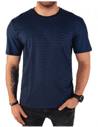 čierno-modré vzorované tričko B4121