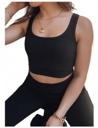 čierny dámsky crop top my darling W8837