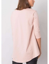 Dámske hmlovo ružové tričko s predĺženými chrbtom N5427 #1