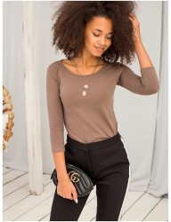 Dámske hnedé tričko N4231 #1