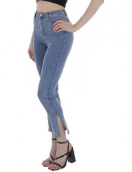Dámske jeansové nohavice s vysokým pásom S1612 #1