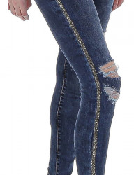 Dámske jeansové nohavice s vysokým pásom S1613 #3