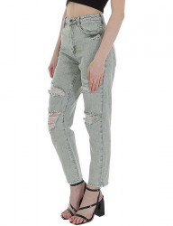 Dámske jeansové nohavice s vysokým pásom S1618 #1