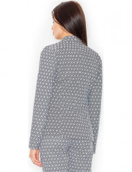 Dámske sivé sako so vzormi N2955 #4